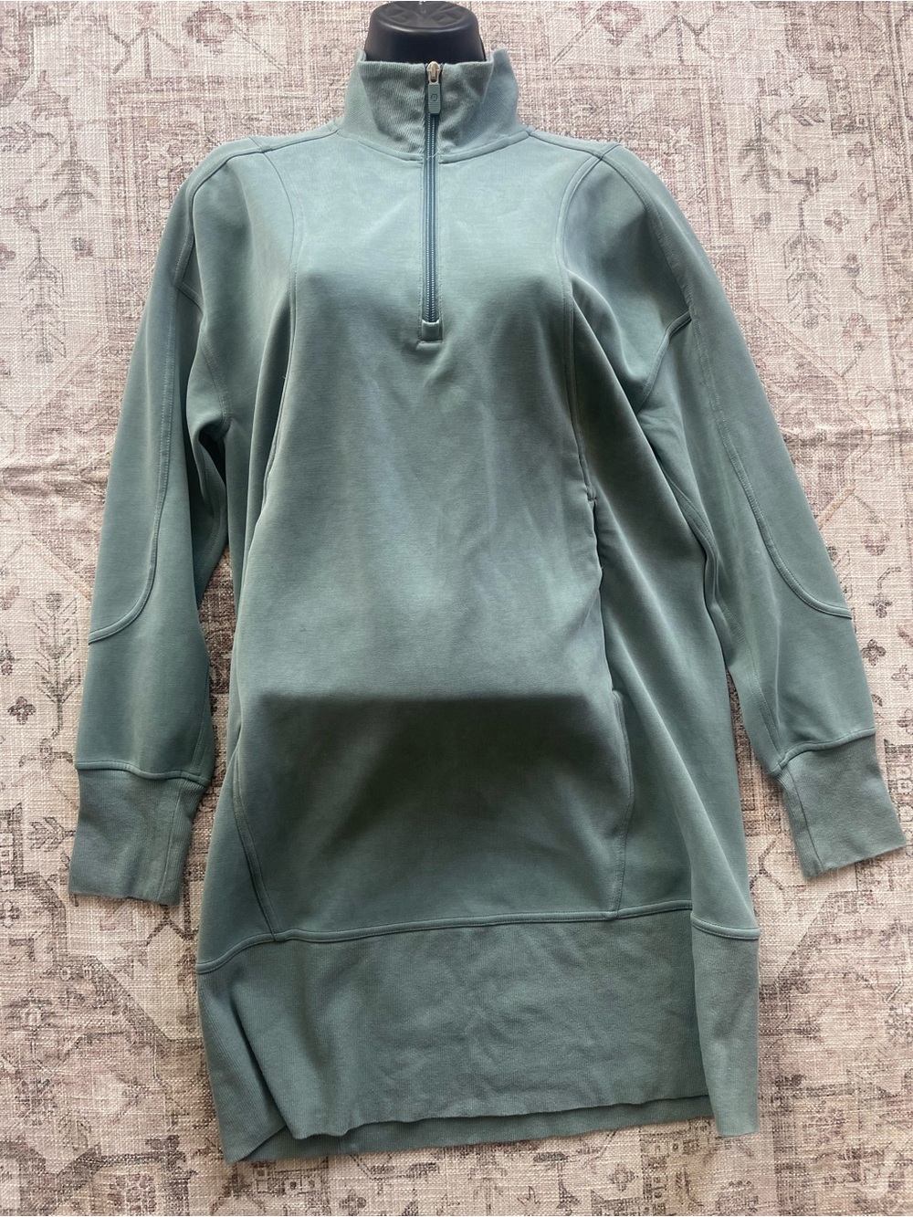 lululemon athletica Sage Green Half-Zip Sweatshirt Dress - Picture 8 of 9